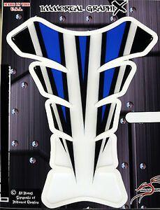 Blue and White Spear Logo - Immortal Graphix Razor Spear Blue White Motorcycle Tank pad tankpad ...