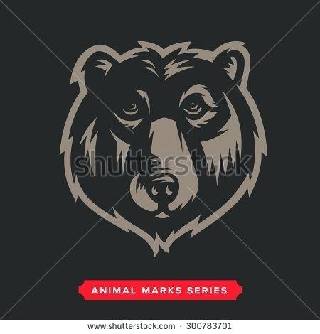 Grizzly Head Logo - Grizzly Bear Face Head Sign For Badge Label Logo Design Quality