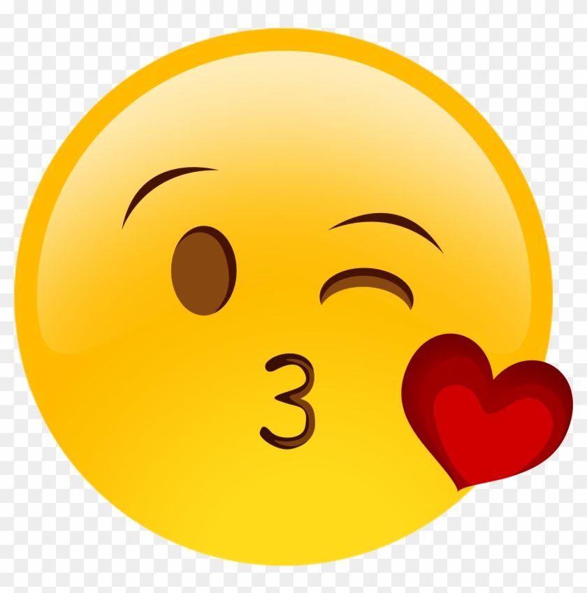 Kiss Emoji Logo - Kiss Emoji Clipart Smiley Png Transparent PNG Clipart