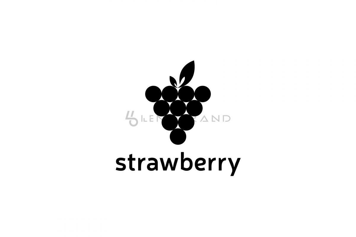Black Strawberry Logo - Strawberry Logo Design