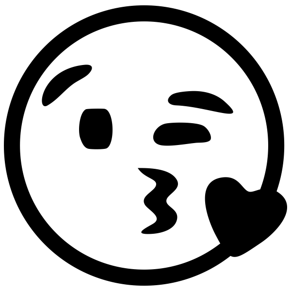 Kiss Emoji Logo - Heart Kiss Teacher Emoji Rubber Stamp - Simply Stamps