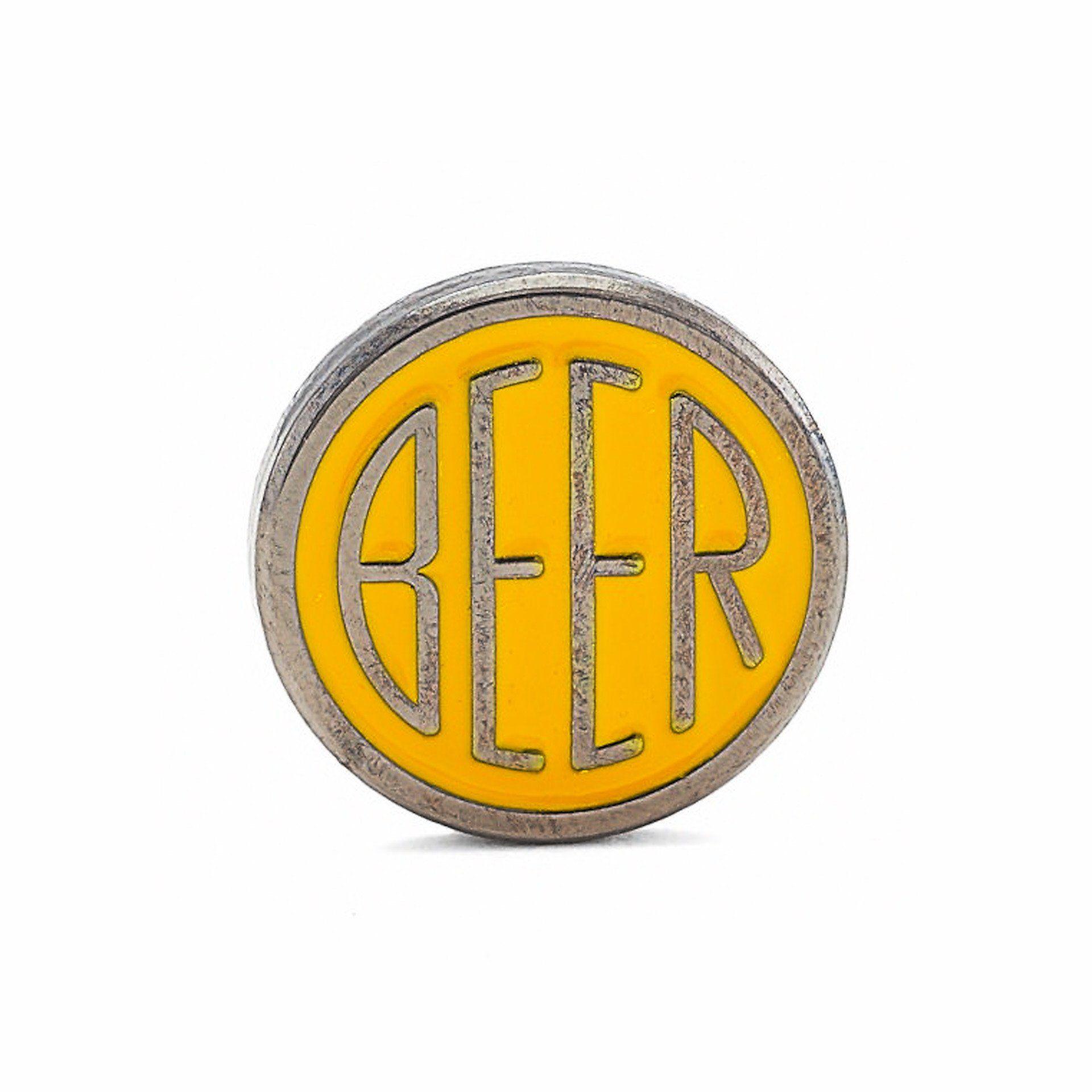 Black with a Dot of Yellow I Logo - BEER Dot Enamel Lapel Pin - Yellow - Brewery Outfitters