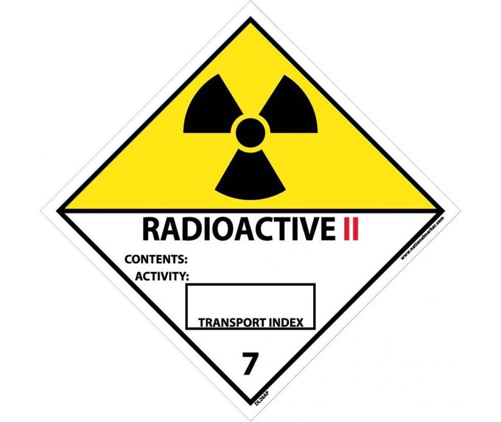 Black with a Dot of Yellow I Logo - DOT Radioactive II 7 Shipping Label - Aris Industrial Supply