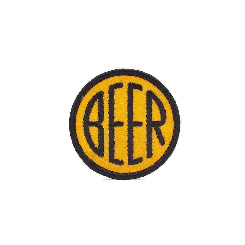Black with a Dot of Yellow I Logo - BEER Dot Embroidered Patch