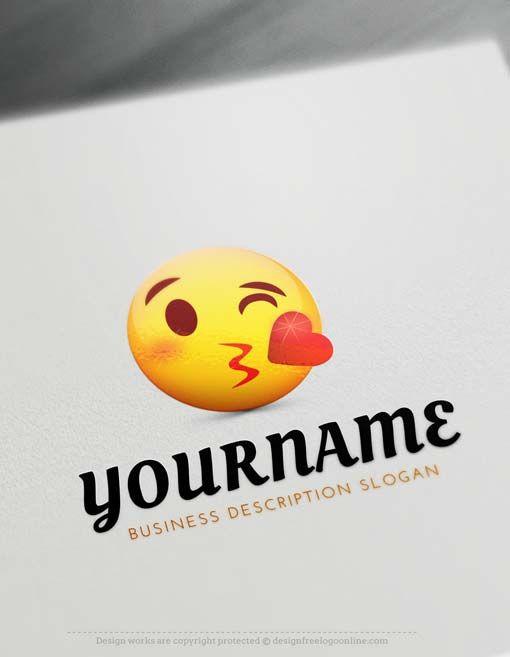 Kiss Emoji Logo - Create ? Free Emoji Blowing Kiss Logo with Online Logos Creator ...