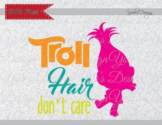 Poppy Movie Logo - Trolls Hair Princess Poppy Movie Logo SVG Inspired Layered Cutting ...