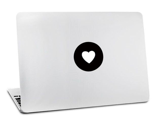 Apple Laptop Logo - Backlit Love Heart for Apple Logo Vinyl Sticker for Macbook Skin Air ...