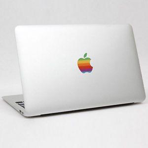 Cool Apple Computer Logo - 80s' Apple Rainbow Logo Protect Transparent Sticker MacBook Pro