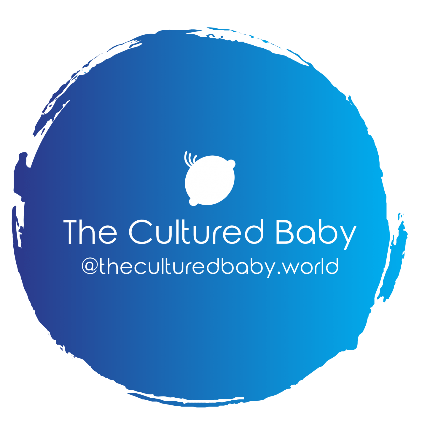 Baby in a World with Blue Logo - The Cultured Baby