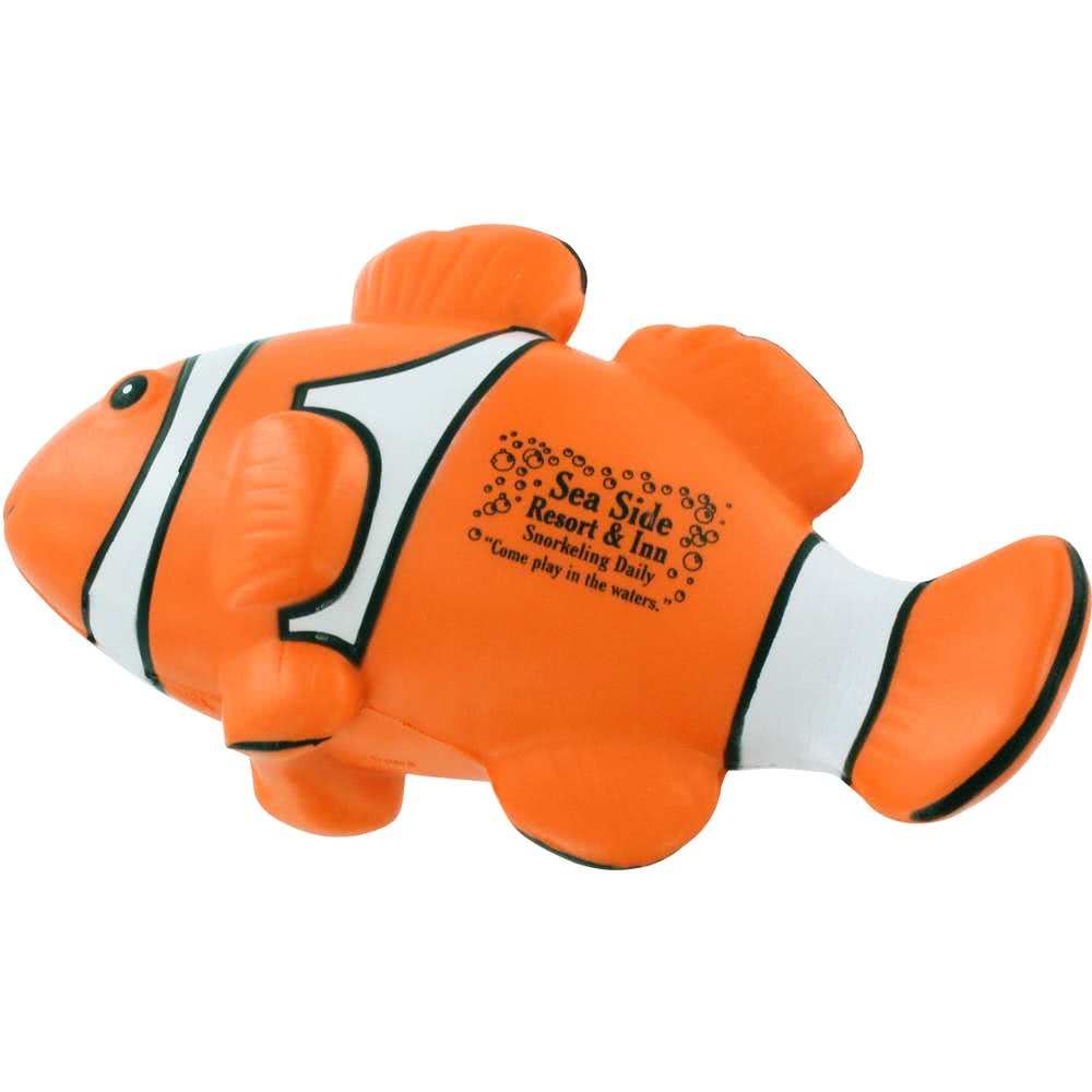 Orange Clown Logo - Promotional Clown Fish Stress Balls with Custom Logo for $1.71 Ea.