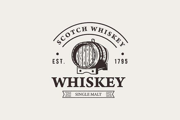 Whiskey Brand Logo - Hand drawn whiskey logo. ~ Logo Templates ~ Creative Market