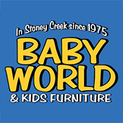 Baby in a World with Blue Logo - Baby World of Stoney Creek | Where Kids Come First !