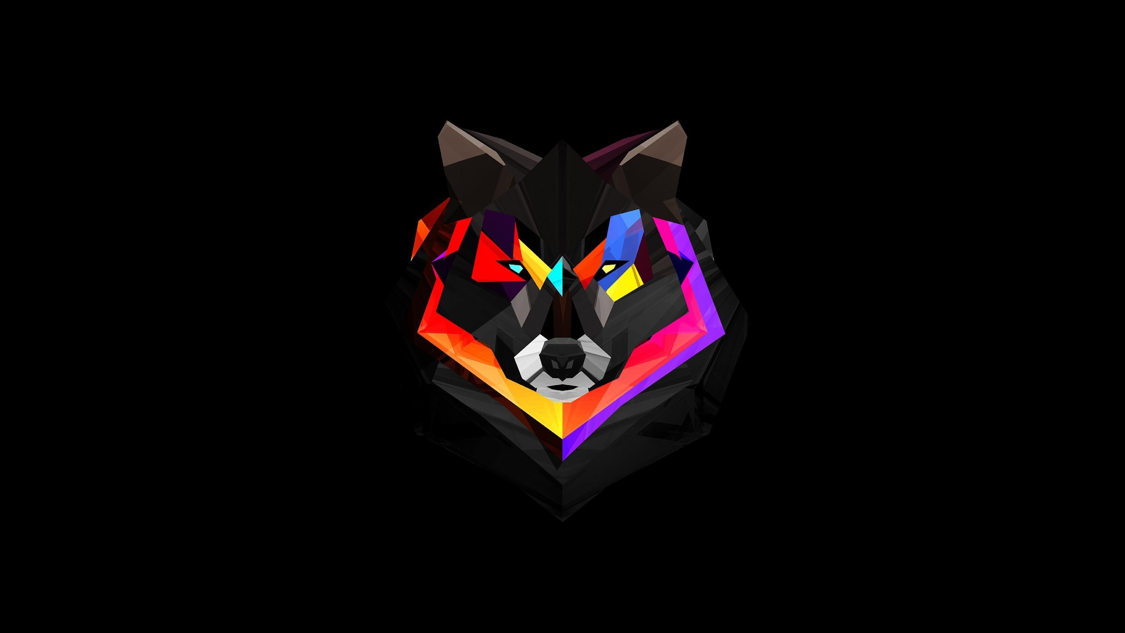 Colorful Wolf Logo - Abstract Colorful Wolf Face. Abstract Desktop Wallpaper