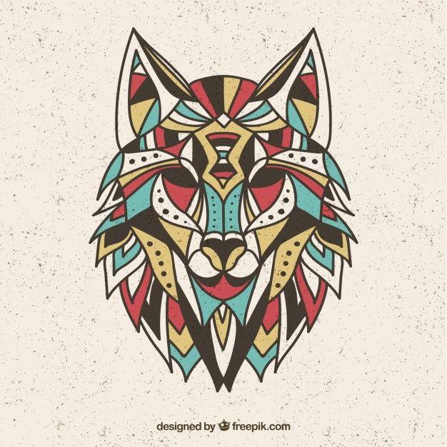Colorful Wolf Logo - Colorful wolf design Vector | Free Download
