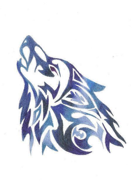 Colorful Wolf Logo - Color wolf tattoo design. -with different colors for me. Tats