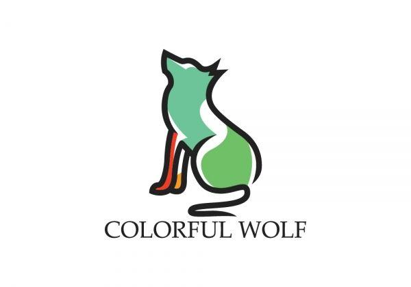 Colorful Wolf Logo - Colorful Wolf • Premium Logo Design