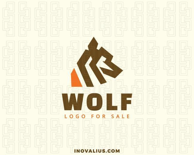 Orange Wolf Logo - Wolf Logo Template For Sale | Inovalius
