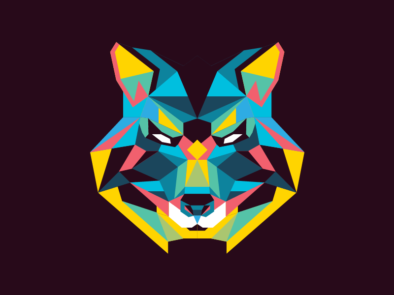 Colorful Wolf Logo - Wolf by Beto Garza 
