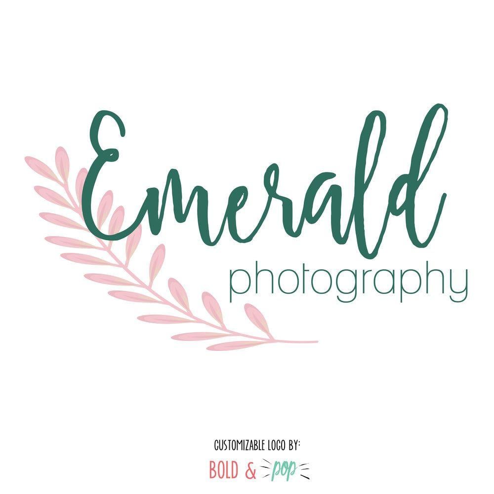 Custom Made Logo - Emerald Pre-Made Logo + Branding — Bold & Pop | Social Media, PR ...