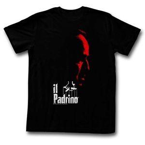 Poppy Movie Logo - The Godfather Red And White Movie Logo Licensed Adult T Shirt