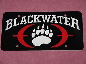 Blackwater Company Logo - BLACKWATER USA SECURITY PAW LOGO License Plate Private Military