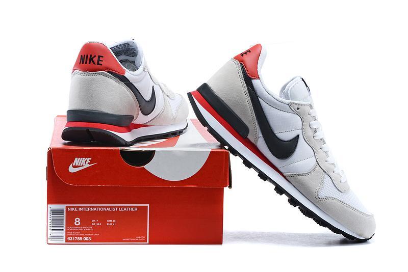 White and Red Shoe Logo - Excellent Quality 2015 Nike Internationalist Leather Womens Run