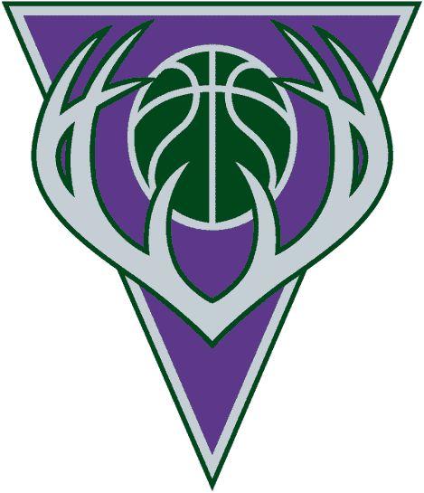 Purple and Green Basketball Logo - Milwaukee Bucks Alternate Logo 2000-2006 | Milwaukee Bucks All ...