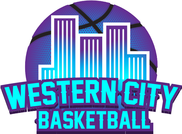 Purple and Green Basketball Logo - Western City Basketball