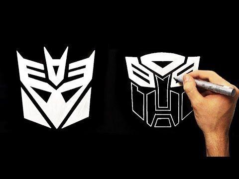 Transformers Autobot Logo - Transformers - Decepticons and Autobots Logo | How To Draw Silver ...