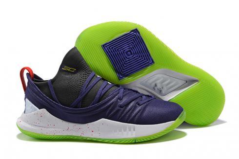 Purple and Green Basketball Logo - Under Armour UA Curry V 5 Men Basketball Shoes New Purple Green