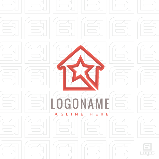 Star in House Logo - 61Logos - Get a brand new & unique custom logo design! Star House ...