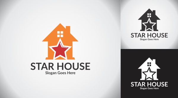 Star in House Logo - Star - House Logo - Logos & Graphics