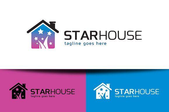 Star in House Logo - Star House Logo Template ~ Logo Templates ~ Creative Market