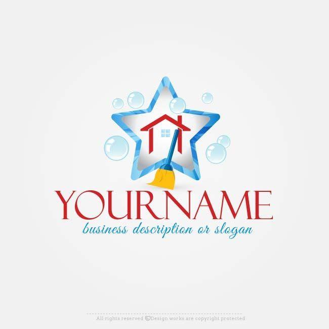 Star in House Logo - Online Free Logo Maker - Cleaning Star House logo design | Best Free ...