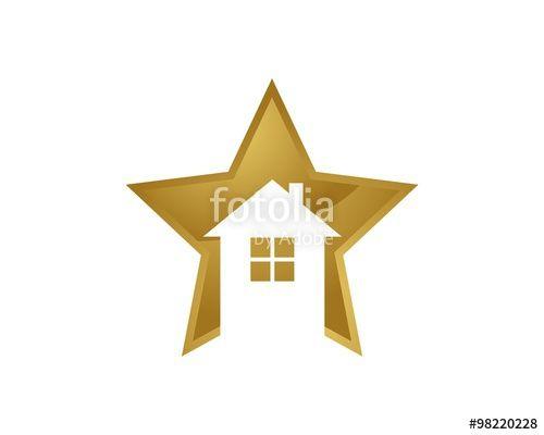 Star in House Logo - House Gold Star Logo Stock Image And Royalty Free Vector Files