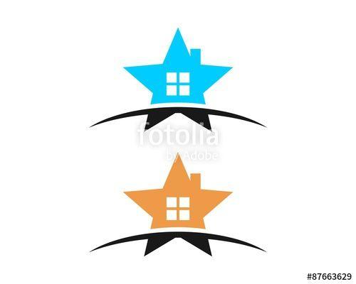 Star in House Logo - Colorful Star House Logo
