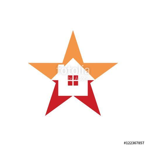 Star in House Logo - Star House Realty Property Logo Symbol Stock Image And Royalty Free