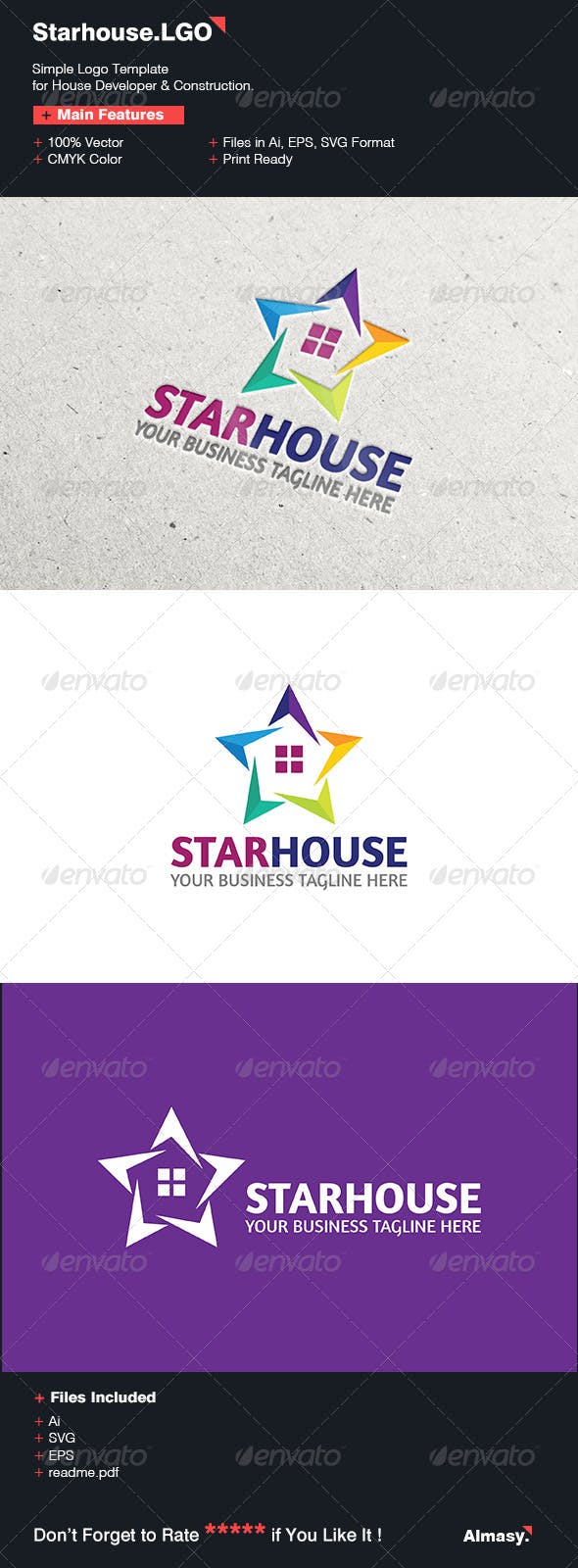 Star in House Logo - Star House Logo Template by fitranoor | GraphicRiver