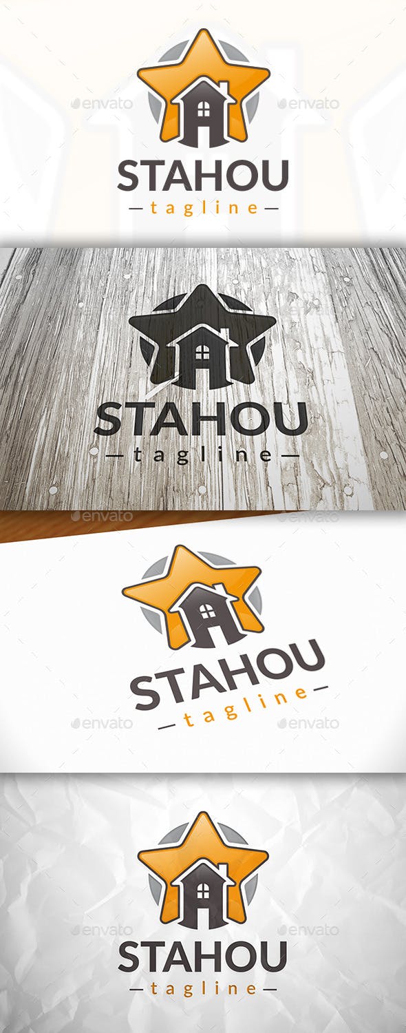 Star in House Logo - Star House Logo by BossTwinsArt | GraphicRiver