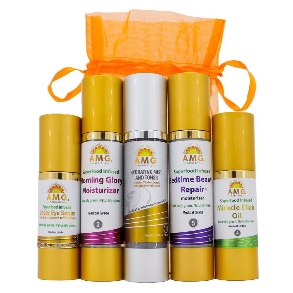 AMG Minerals Logo - AMG Naturally All-natural, Anti-aging, 5 Step Skin Care System | eBay