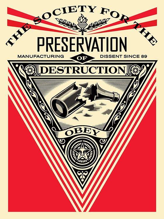 Giant Red O Logo - Society Of Destruction - Obey Giant