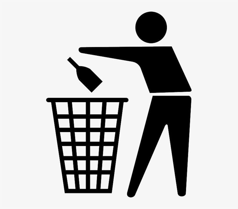 Bin Logo - Trashcan, Bottle, Drop, Trash, Garbage, Bin, Recycling - Throw In ...