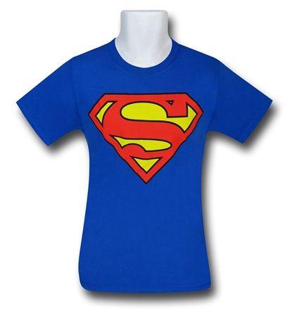 Red White Blue Superman Logo - Superman Royal Blue T Shirt. Products I Love. Shirts, Superman T