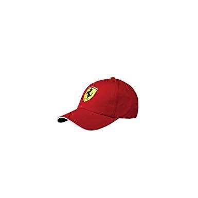 Red Cap Logo - Ferrari F Red Cap with Classic Logo, Officially Licensed