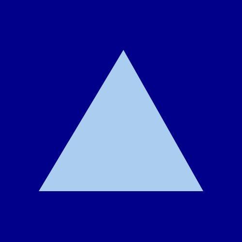 Dark Blue Triangle Logo - I feel like a pale cornflower blue triangle on dark blue.… | Flickr