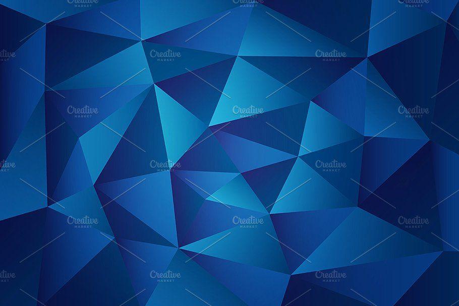 Dark Blue Triangle Logo - Blue Triangular Polygons Pattern ~ Textures ~ Creative Market