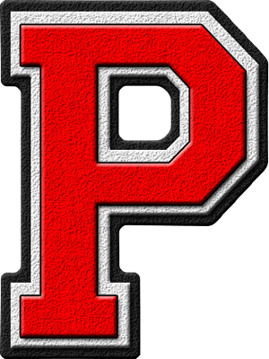 Red Letter P Logo - Presentation Alphabets: Scarlet Red Varsity Letter P