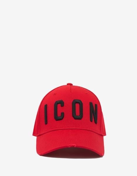 Red Cap Logo - Dsquared2 Red Baseball Cap with Black Icon Logo – ZOOFASHIONS.COM
