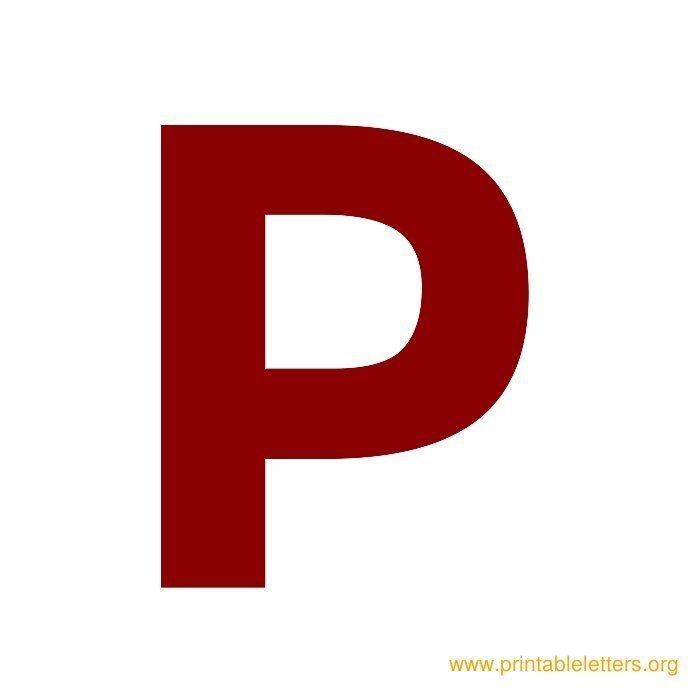 Red Letter P Logo - Printable Bold Letters | Printable Alphabet Letters