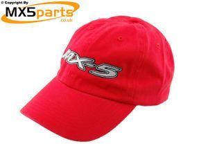 Red Cap Logo - Official Mazda MX5 Merchandise Baseball Style Red Cap With Large MX5 ...